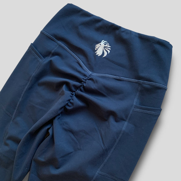 Crossover Scrunch Booty Leggings - Midnight Navy