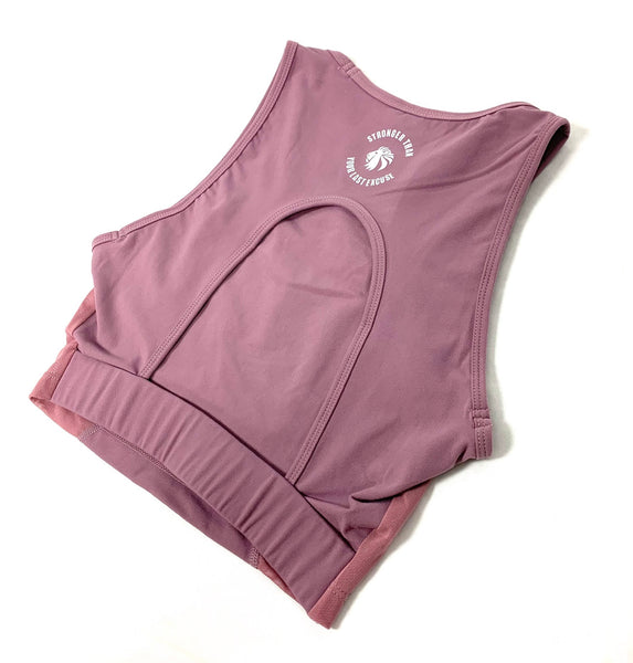 Heart And Soul Crop Tank - Dusty Rose