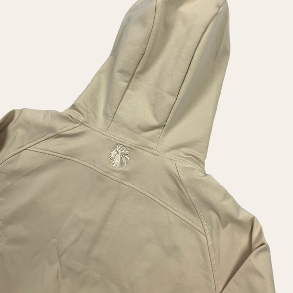 Faith 1/2 Zip Crop Hoodie - Cream