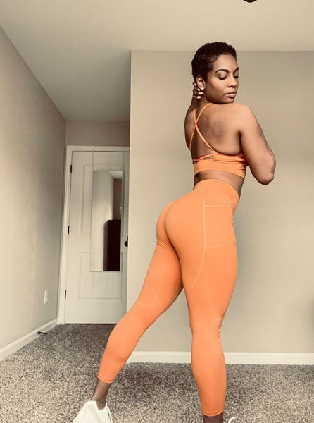 Evolve Long Line Sports Bra - Pumpkin Spice