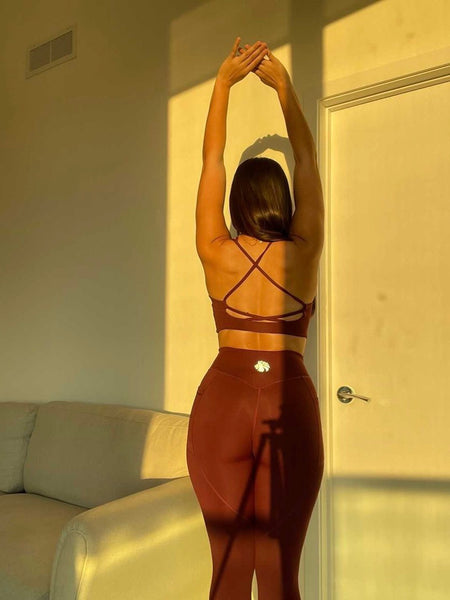 Evolve Long Line Sports Bra - Merlot