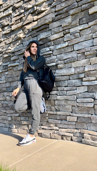 Faith Concealed Pocket Jogger - Dark Charcoal Grey