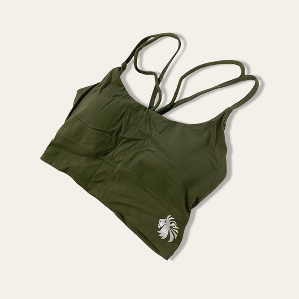Evolve Long Line Sports Bra - Dark Matcha