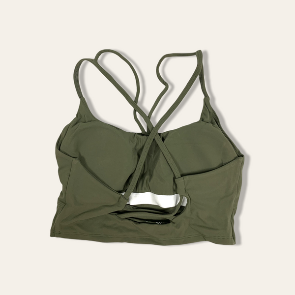 Evolve Long Line Sports Bra - Dark Matcha