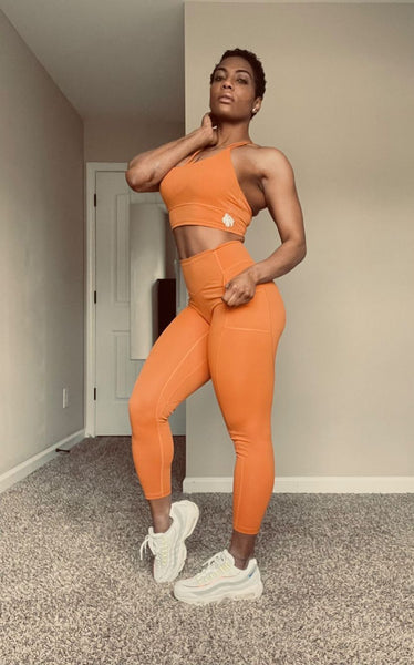 Evolve Long Line Sports Bra - Pumpkin Spice