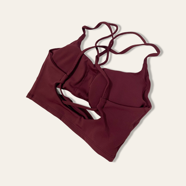 Evolve Long Line Sports Bra - Merlot