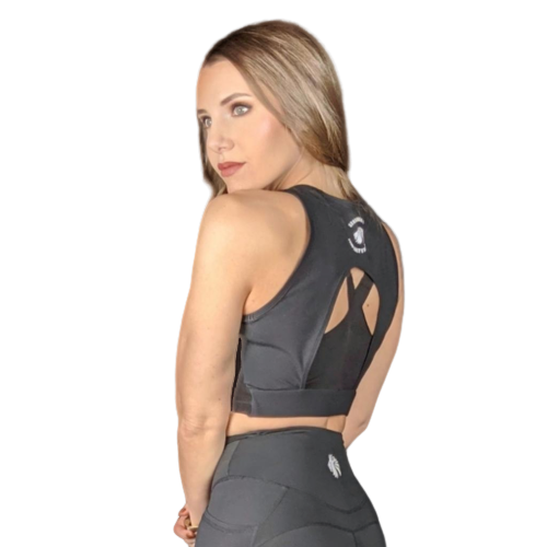 Heart And Soul Crop Tank - Black