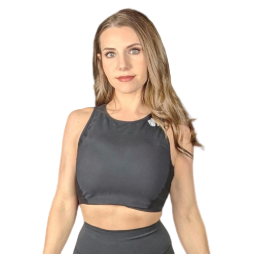 Heart And Soul Crop Tank - Black